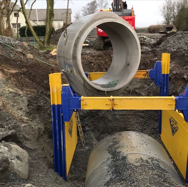 Double Slide Rails i bruk ved rørarbeid