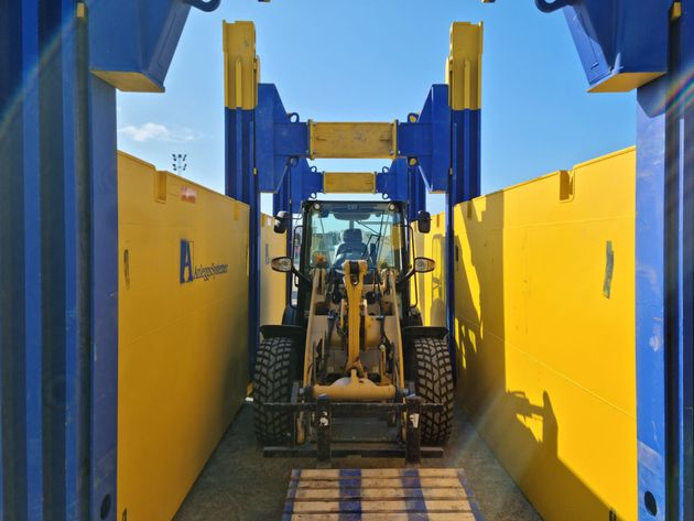 Double Slide Rail-system med plass til anleggsmaskin