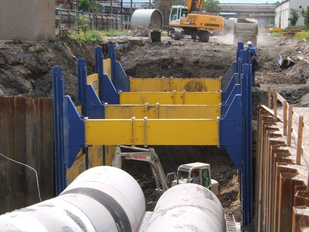 Double Slide Rail-system for installasjon av rør