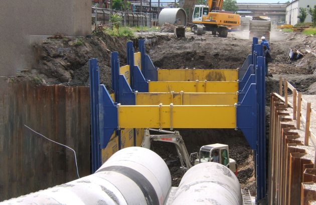 Double Slide Rail-system for installasjon av rør