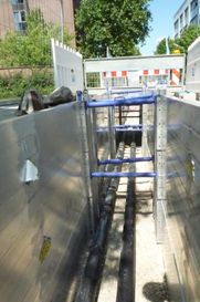 Aluminium Shoring-system i bruk for legging av rør